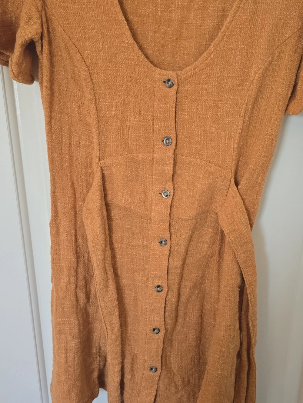 Free People Button Down Tie Dress